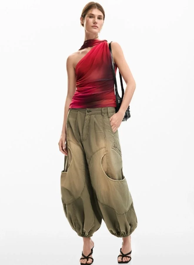 DESIGUAL Knot Neckline T-Shirt